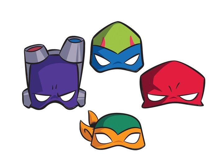 Lief Guggenheim Museum Geavanceerde Teenage Mutant Ninja Turtles feest maskers | per 8 stuks