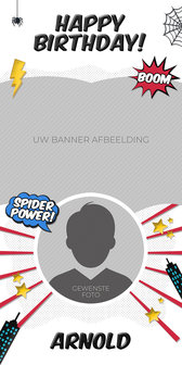 Gepersonaliseerde deurbanner Spiderman thema