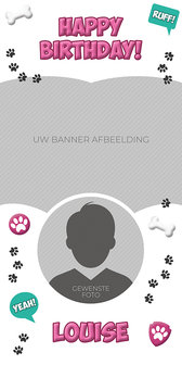 Gepersonaliseerde deurbanner Super Pups