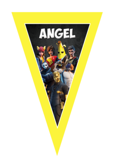 Gepersonaliseerde vlaggenlijn Fortnite thema Team los voorbeeld