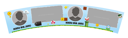 Gepersonaliseerde traktatie emmer Super Mario thema template