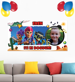 Gepersonaliseerde muurbanner Brawl Stars thema turks voorbeeld