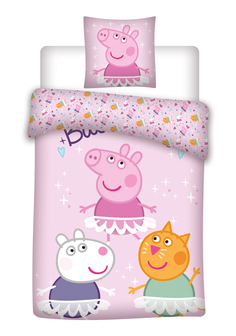 Peppa Pig dekbedovertrek 140x200cm Sparkle