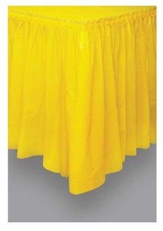 Tafelrok unikleur geel 