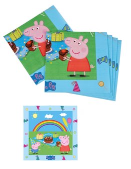 Peppa Pig servetten regenboog