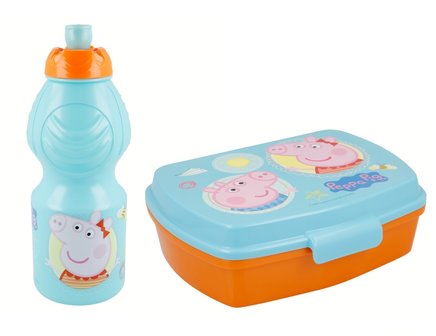 Peppa Pig broodtrommel &amp; drinkbeker set