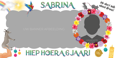 Gepersonaliseerde muurbanner Encanto thema template