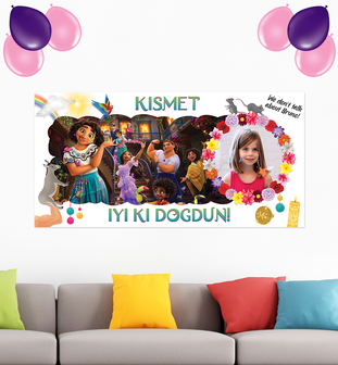 Gepersonaliseerde muurbanner Encanto thema turks voorbeeld