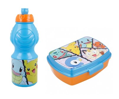 bevel gehandicapt Ontmoedigd zijn Pokemon Lunchset | Broodtrommel & bidon met Pokemon afbeelding