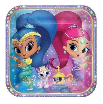 Shimmer and Shine party bordjes