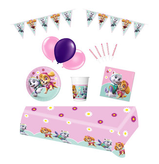 Roze Paw Patrol feestpakket Deluxe