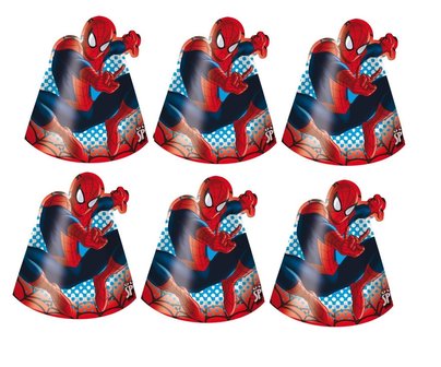 Spiderman feest hoedjes