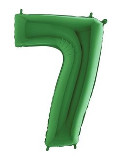 Folie ballon cijfer 7 groen 102cm