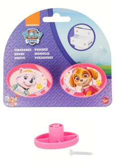 Paw Patrol deurknop set Skye &amp; Everest