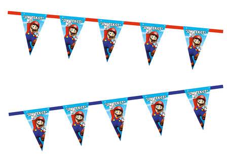 Gepersonaliseerde vlaggenlijn Super Mario thema