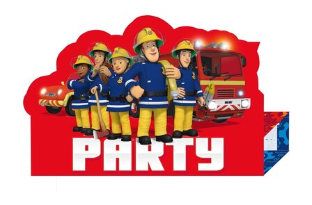 Brandweerman Sam uitnodiging kinderfeest