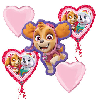 Paw Patrol 5-delig folie ballonnen set Hearts