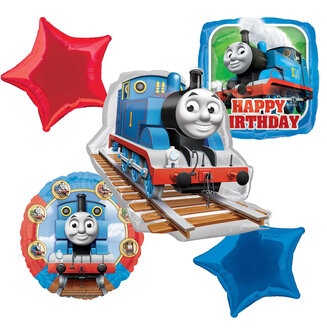 Thomas de Trein 5-delig folie ballonnen set Happy Birthday