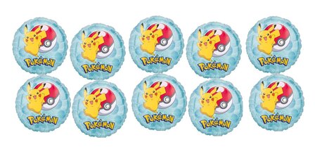 Pokemon mini folie ballon 23cm - 10 stuks