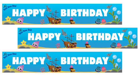 Happy Birthday slinger baby shark thema