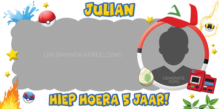 Gepersonaliseerde muurbanner Pok&eacute;mon thema