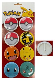 Pokemon verjaardag button set