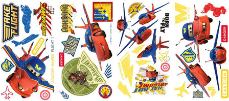 Disney Planes matter 44 delig wanddecoratie muurstickers set velindeling