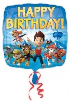 Paw Patrol folie ballon HAPPY BIRTHDAY