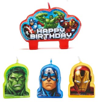 The Avengers verjaardag taart kaarsen