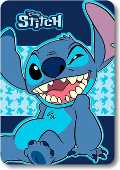 Lilo en Stitch fleece deken - 100x140cm blauw