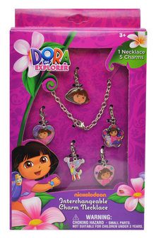 Dora Explorer ketting met 5 hangertjes