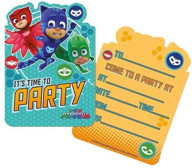 PJ Masks uitnodigingen 