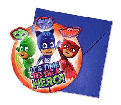 PJ Masks uitnodigingen met envelop II