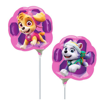 Paw Patrol folie ballon Skye en Everest klein