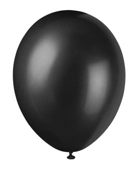 Ballonnen 30 centimeter unikleur zwart