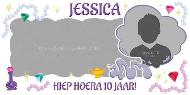 Shimmer en Shine Gepersonaliseerde muurbanner