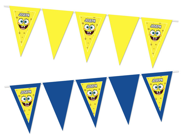 Gepersonaliseerde vlaggenlijn Spongebob thema