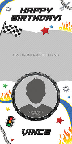 Gepersonaliseerde deurbanner Blaze en de Monsterwielen thema template