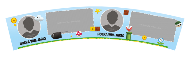 Gepersonaliseerde traktatie emmer Super Mario thema template