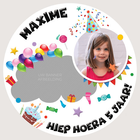 Gepersonaliseerde pinata Birthday thema voorbeeld 2