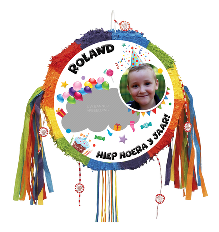 Gepersonaliseerde pinata Birthday thema voorbeeld