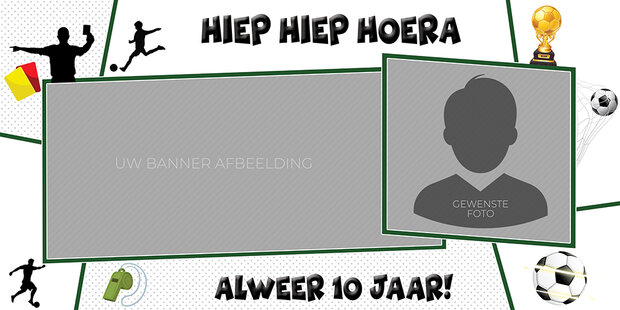 Gepersonaliseerde muurbanner Voetbal thema