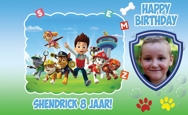 Paw Patrol bellenblaas gepersonaliseerd