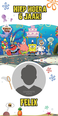 Gepersonaliseerde deurbanner Spongebob