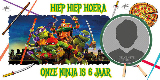 muurbanner Ninja Turtles