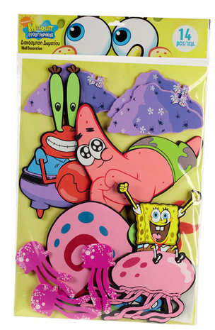 Spongebob foam wanddecoratie set verpakt