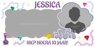 Gepersonaliseerde muurbanner Shimmer en Shine thema