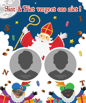 Sinterklaas poster SINT & PIET VERGEET ONS NIET