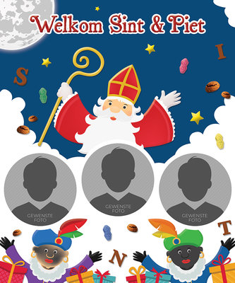Sinterklaas poster WELKOM SINT & PIET