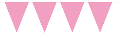 Vlaggenlijn unikleur roze